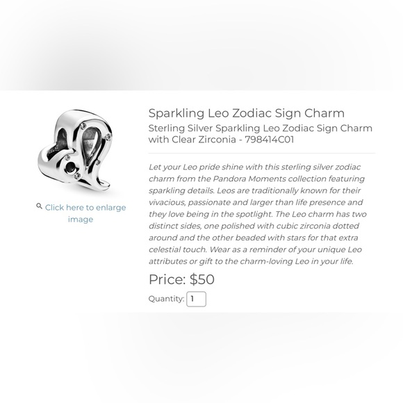 🐘🐘 S925 Sterling Silver Zodiac Leo Charm - Picture 3 of 4